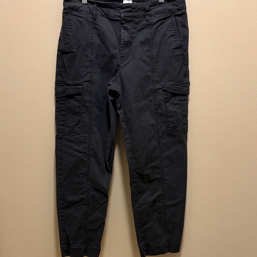 Men's Black Cargo Pants - Stretch Utility Tapered Fit